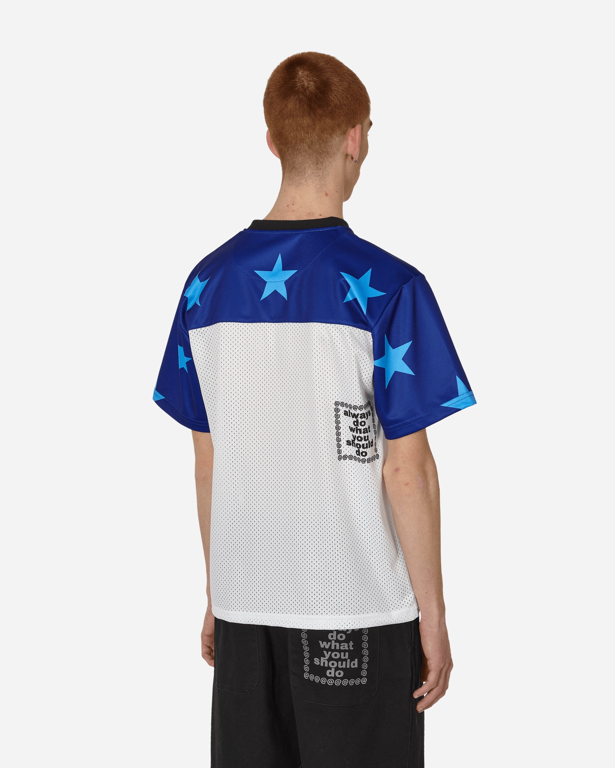 Always Do What You Should Do Micro Mesh Star Football Jersey Blue-Navy T-Shirts Shortsleeve STARJERSEY BLUE-NAVY