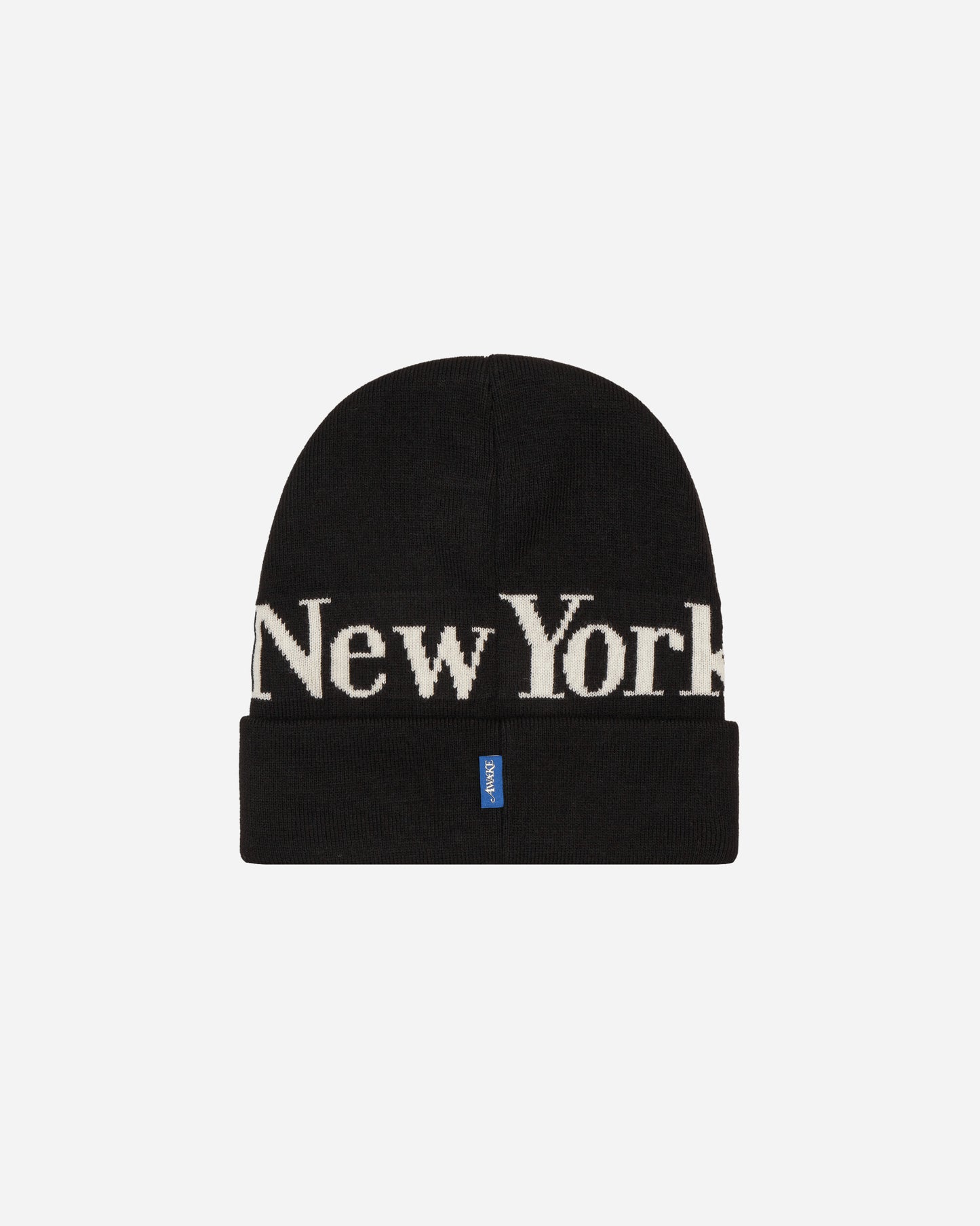 Awake NY Serif Logo Beanie Black Hats Beanies AWK-FW23-HT007  BLACK