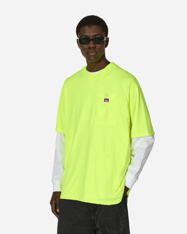 Ben Davis Classic Label Ss Pkt T-Heavyduty Hi Vis Green T-Shirts Shortsleeve BEN919 001