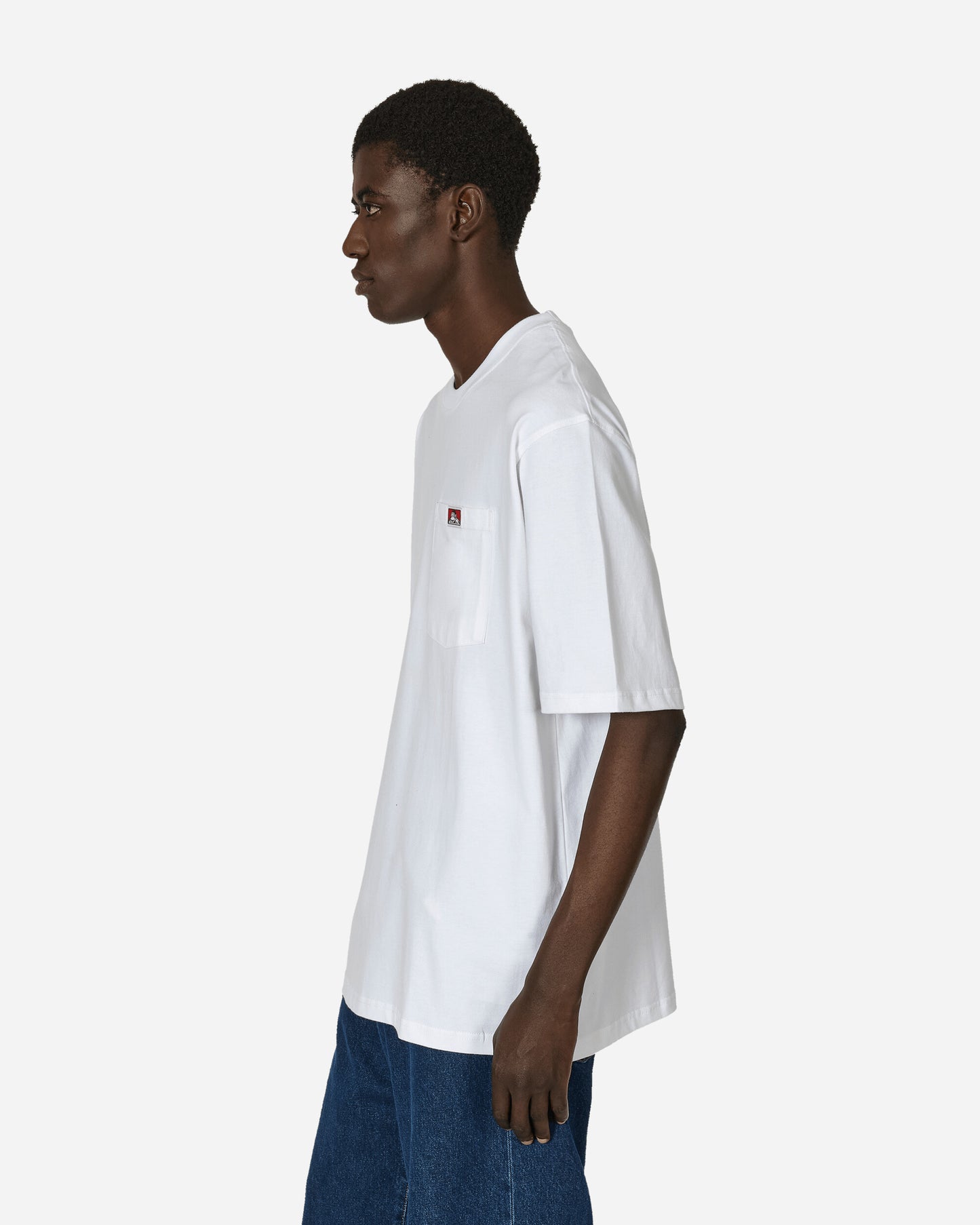 Ben Davis Classic Label Ss Pkt T-Heavyduty White T-Shirts Shortsleeve BEN910 001