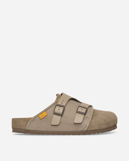 Birkenstock Bimshire Exq Leather Canvas Union Beige Taupe Sandals and Slides Sandals and Mules 1029705