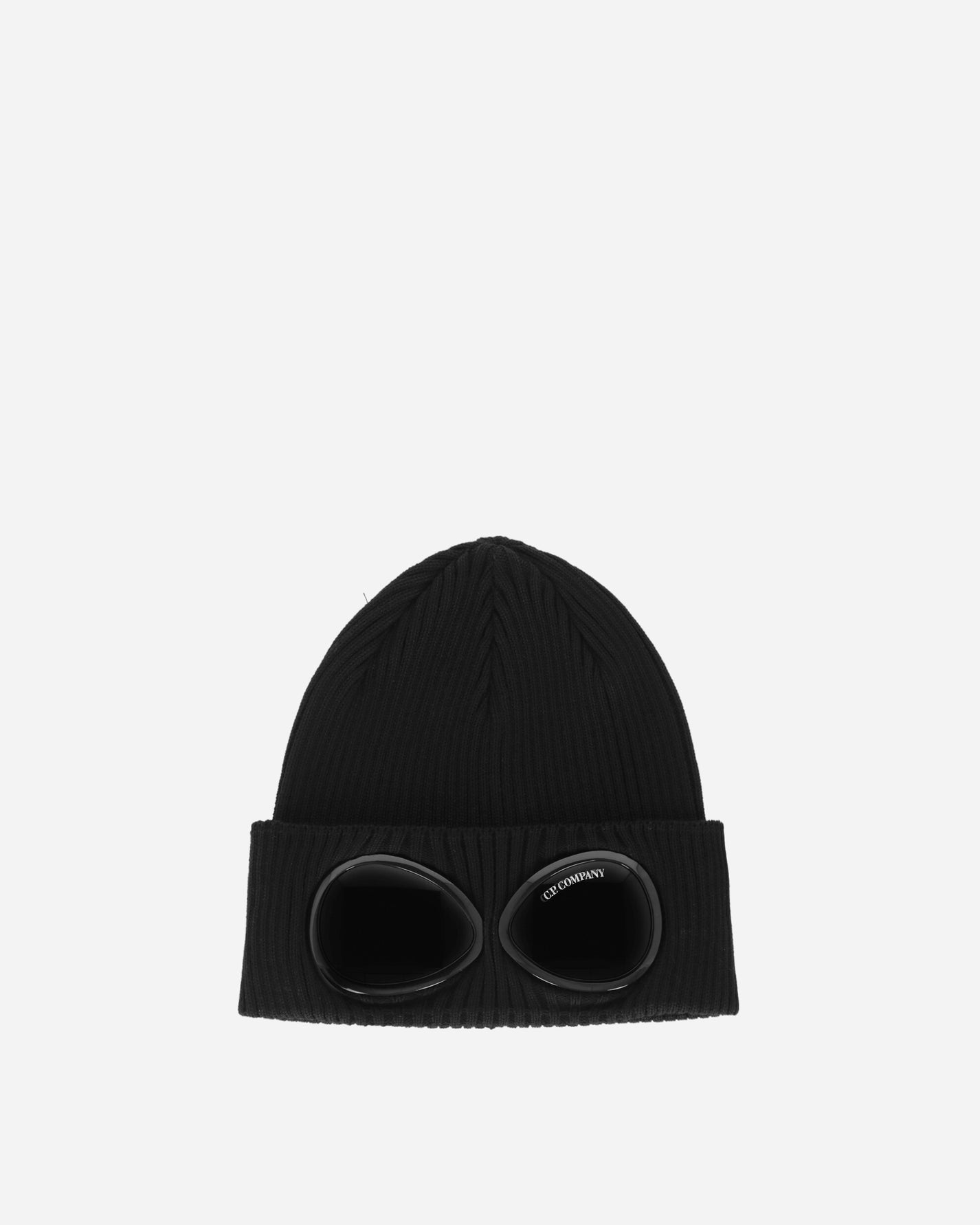 C.P. Company Cotton Goggle Beanie Black Hats Beanies 18CMAC016A-000727A 999