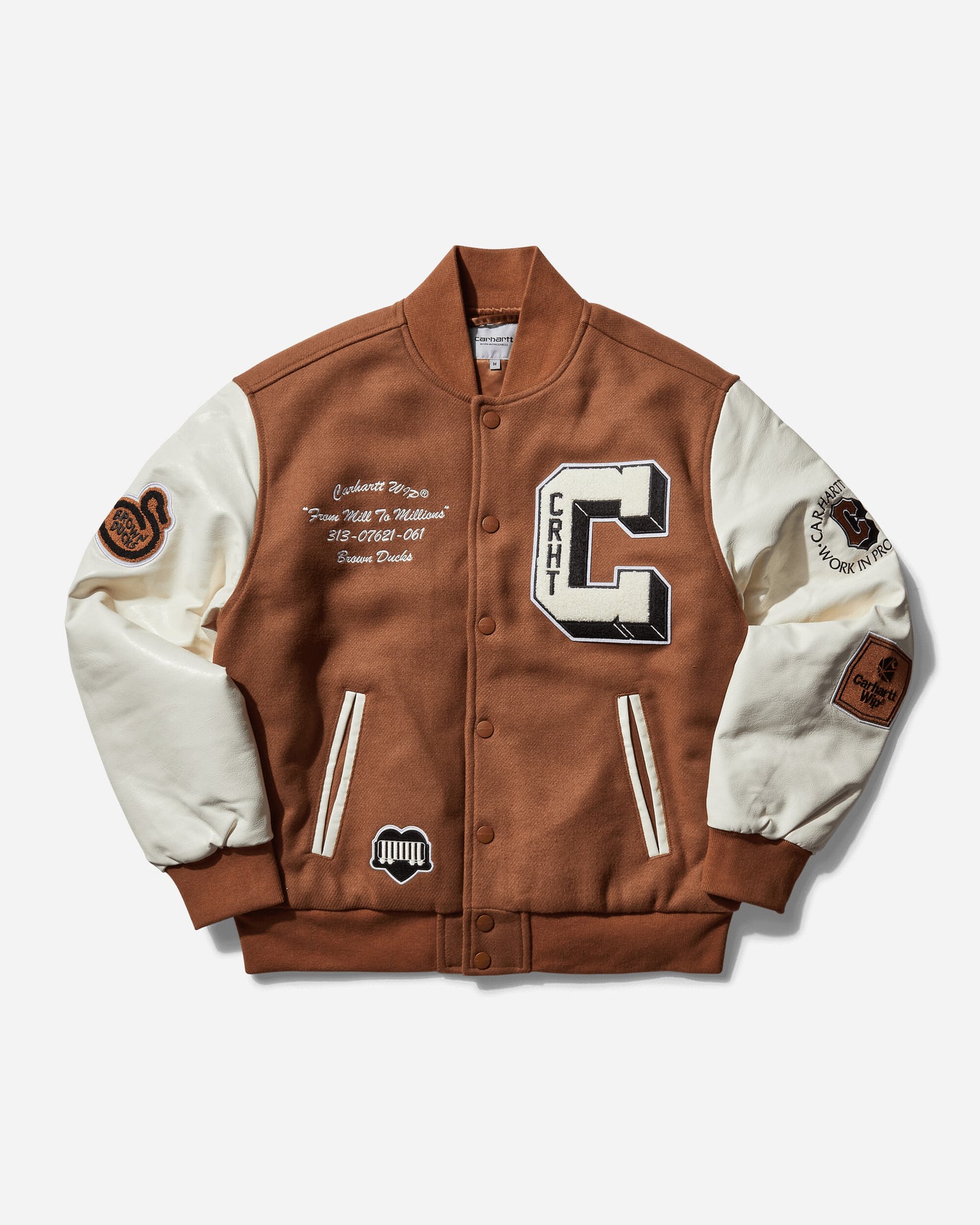 Carhartt WIP Brown Ducks Bomber Hamilton Brown/Wax Coats and Jackets Jackets I033855 1X4XX