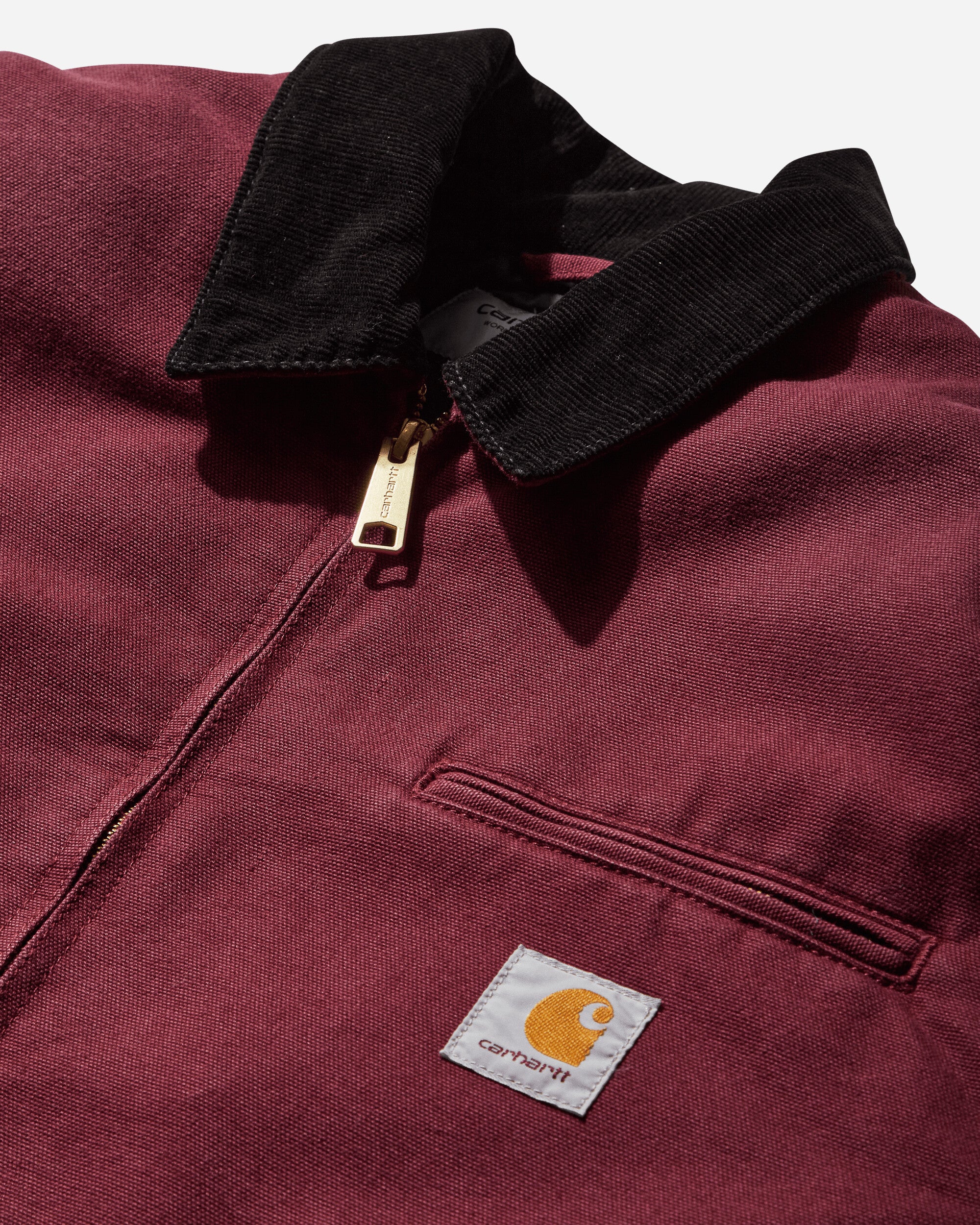 Carhartt WIP Og Detroit Jacket Malbec/Black Aged Canvas Coats and Jackets Jackets I027358 2CP3K