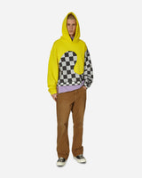 ERL Yellow Checker Swirl Hoodie Knit Yellow Checker Sweatshirts Hoodies ERL08T022 1