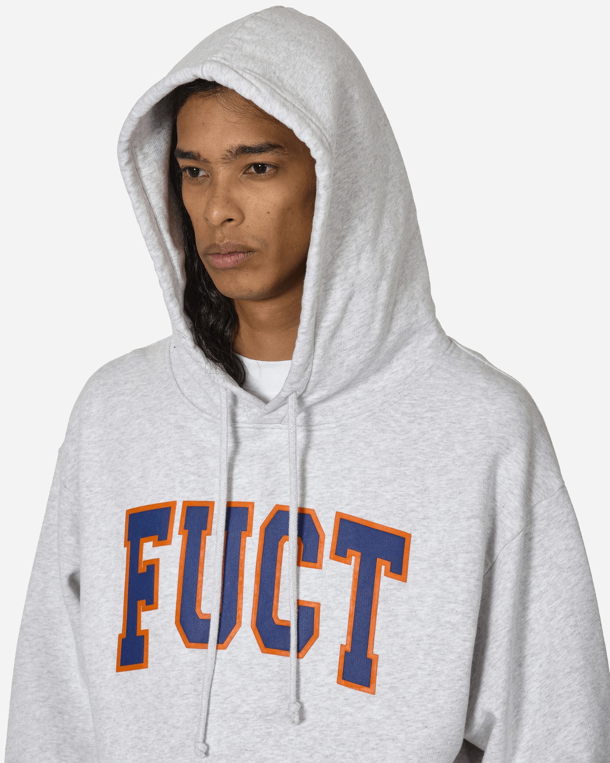 FUCT Logo Hoodie Melange Sweatshirts Hoodies TBMW018JY03 GRY0019