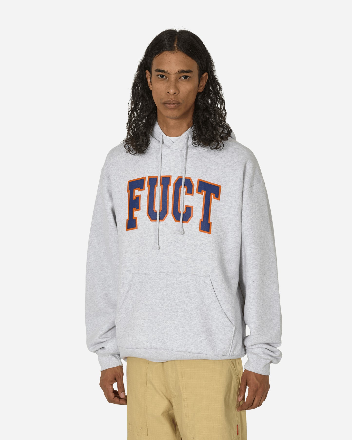 FUCT Logo Hoodie Melange Sweatshirts Hoodies TBMW018JY03 GRY0019