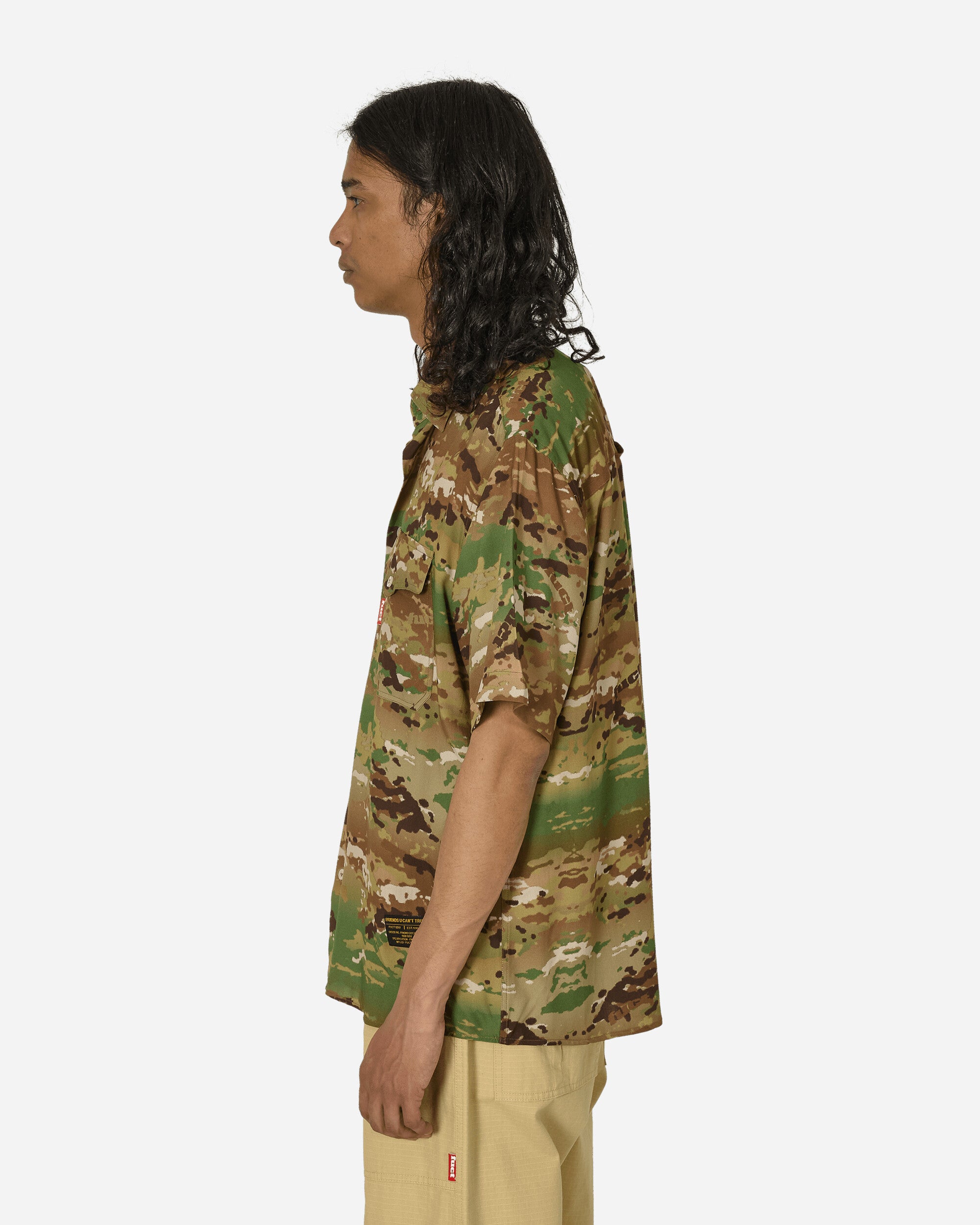 FUCT Ss Workwear Shirt Camouflage Camouflage Shirts Shortsleeve Shirt TBMW053FA23 GRN0027