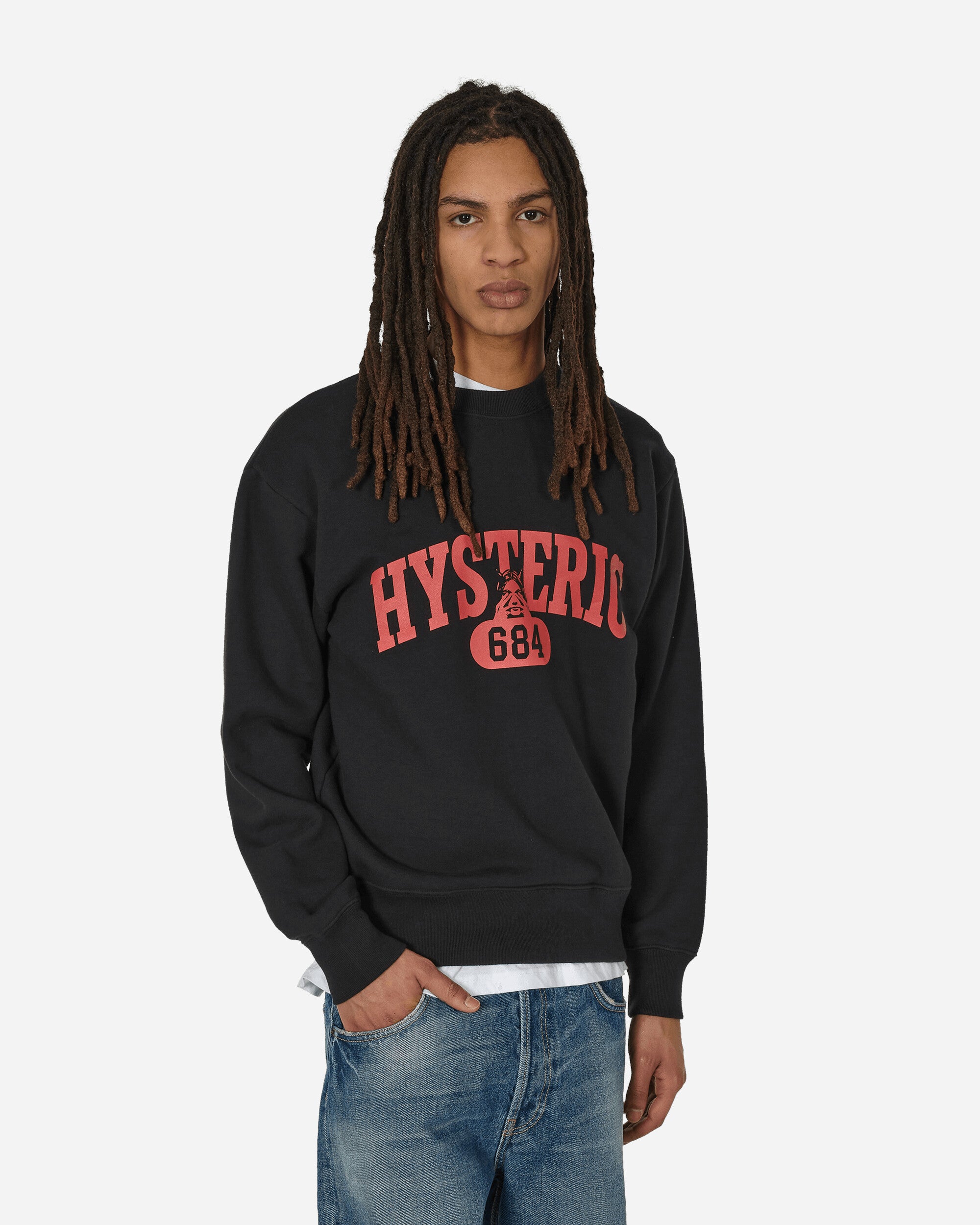 Hysteric Glamour Evil College Black Sweatshirts Hoodies 02241CS02 C1