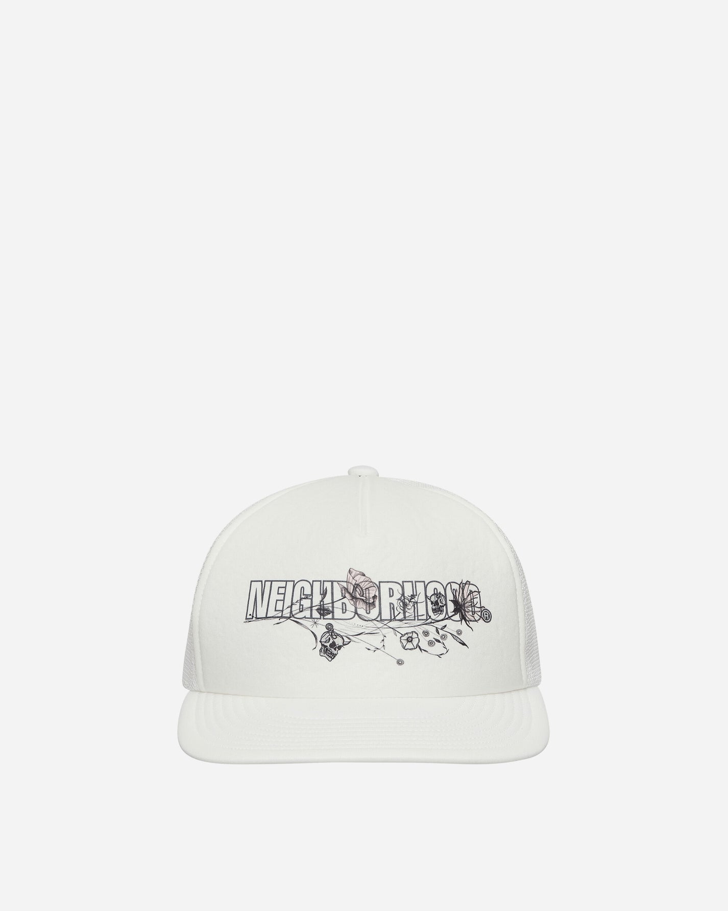 Neighborhood Nh × Dr Woo . Mesh Cap White Hats Caps 241HCDWN-HT01S 1