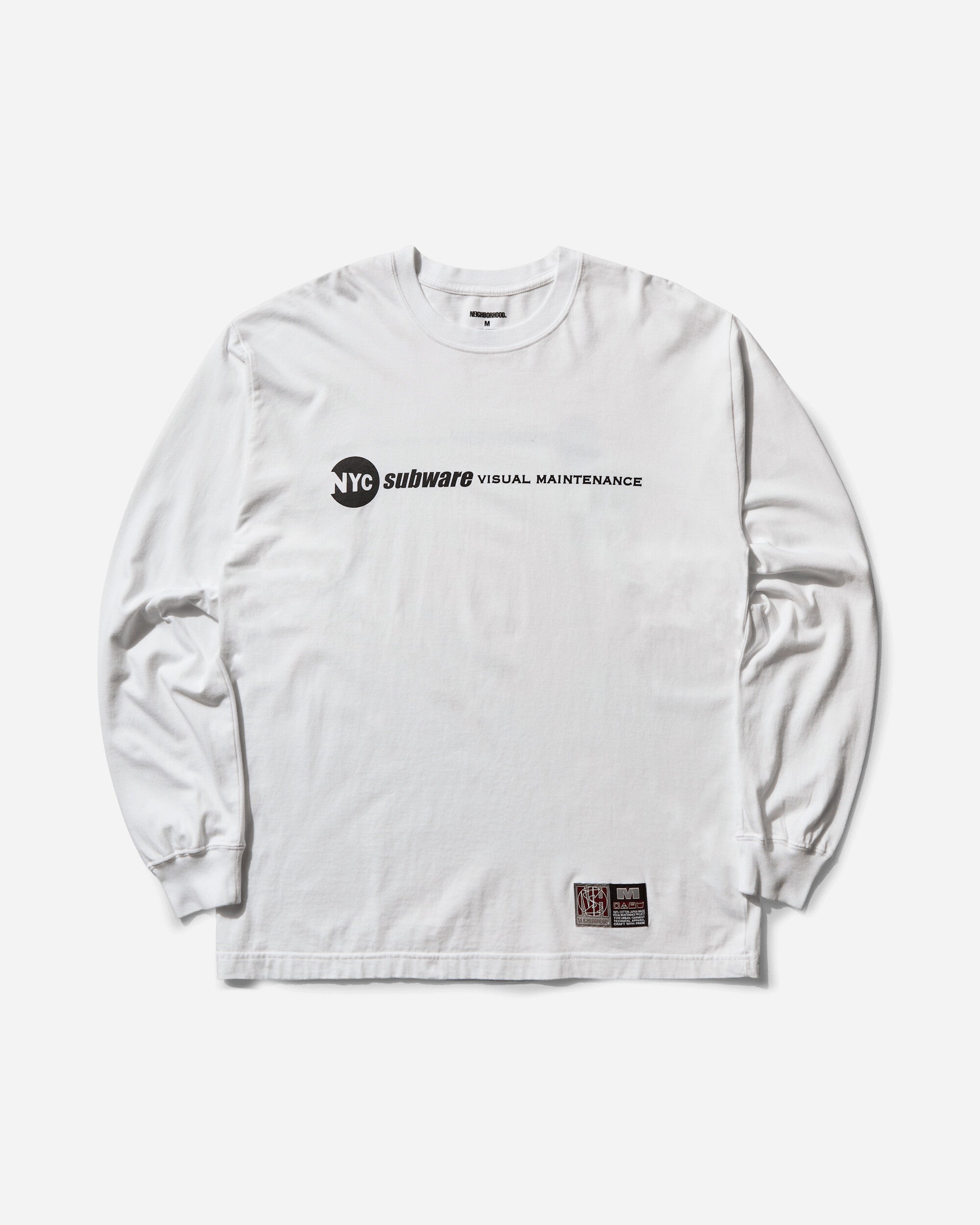 Neighborhood Nh X Subware . Tee Ls-3 White T-Shirts Longsleeve 242PC49N-LT03 WH