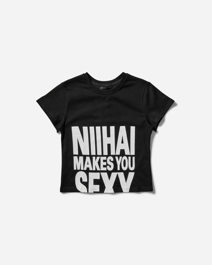 Nii Hai Wmns Sexy Baby Tee Black T-Shirts Cropped 000-TPS-MYS BLK