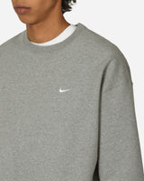 Nike M Nk Solo Swsh Flc Crw Dk Grey Heather/White Sweatshirts Crewneck DX1361-063