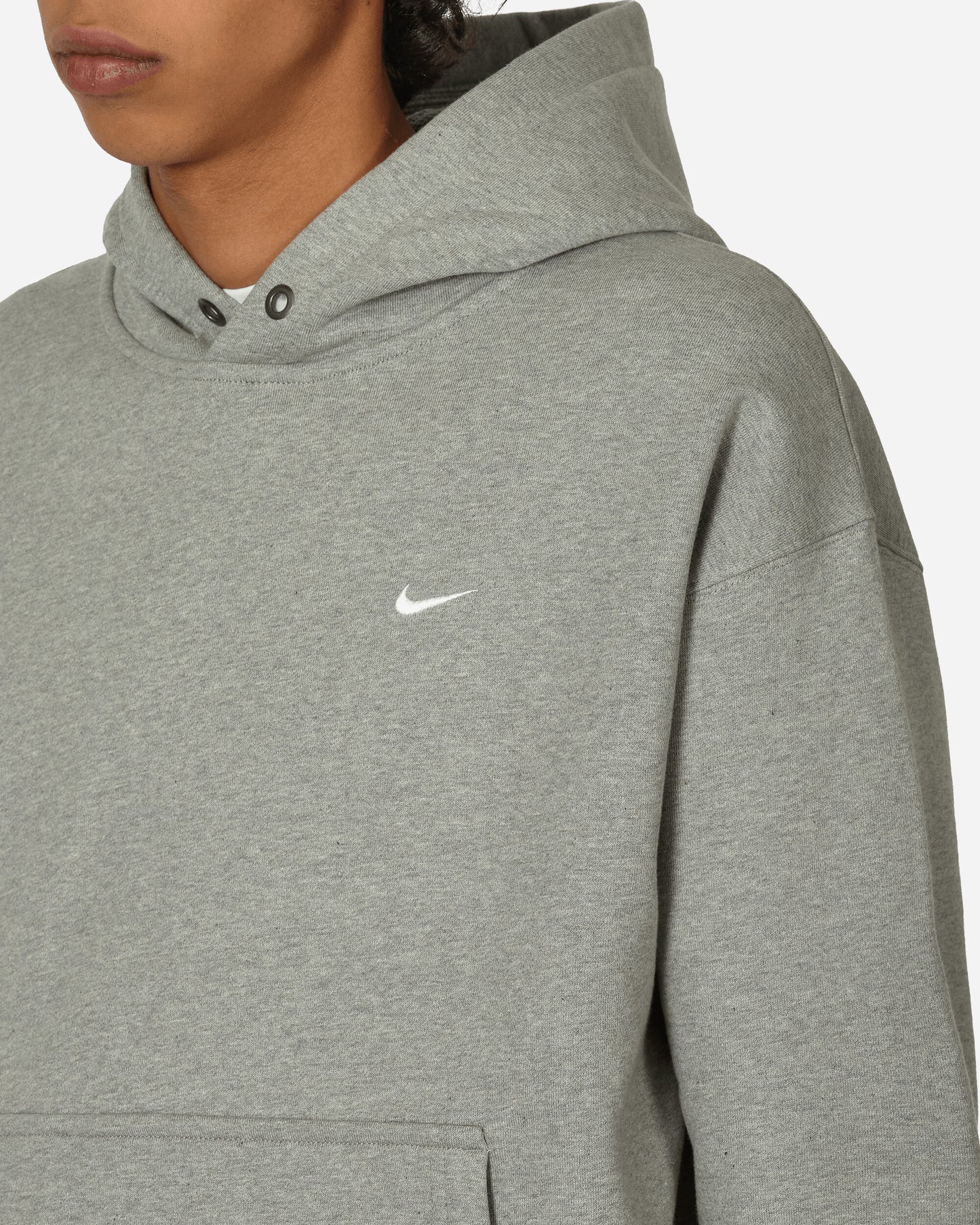 Nike M Nk Solo Swsh Flc Thrm Po Hdy Dk Grey Heather/White Sweatshirts Hoodies FN3347-063