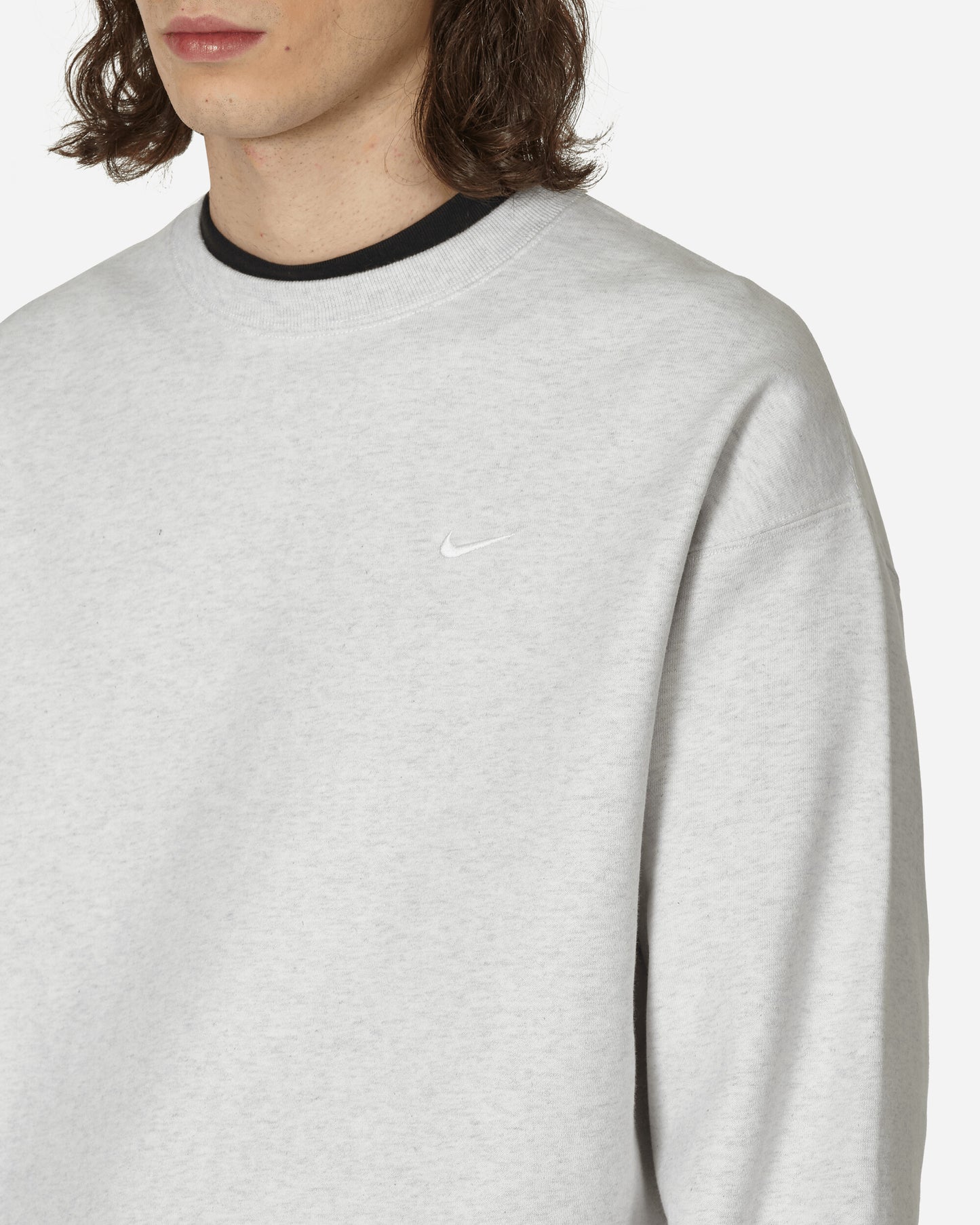 Nike M Nk Solo Swsh Flc Crw Birch Heather/White T-Shirts Longsleeve DX1361-051