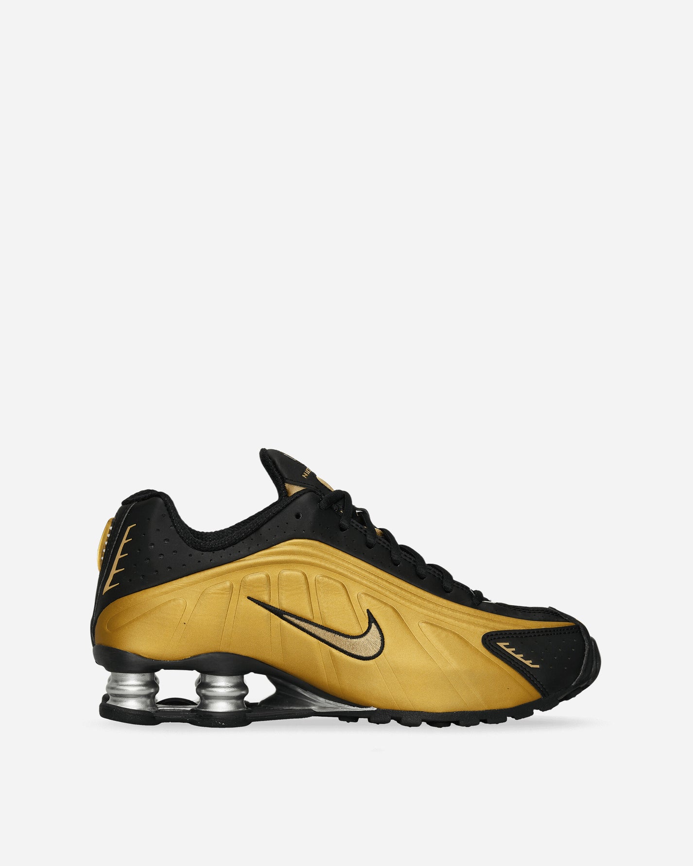 Nike Wmns Nike Shox R4 Black/Metallic Gold Sneakers Low AR3565-005