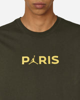 Nike Jordan M J Psg Ss Logo Tee Sequoia/Saturn Gold T-Shirts Shortsleeve FN5332-355