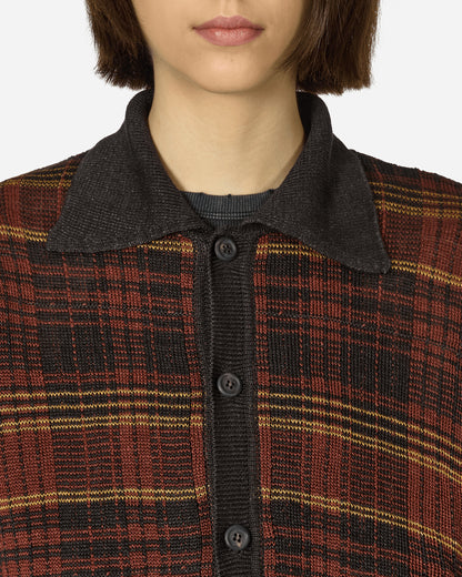 Our Legacy Evening Polo Rust Geezer Check Knitwears Cardigans M2243ER 001