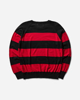 Peel & Lift Peel & Lift  X Slam Jam Damaged Stripe Jumper Black/Red Knitwears Sweaters PL23-K004 001