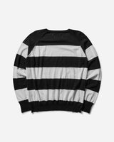 Peel & Lift Peel & Lift  X Slam Jam Damaged Stripe Jumper Black/White Knitwears Sweaters PL23-K004 002