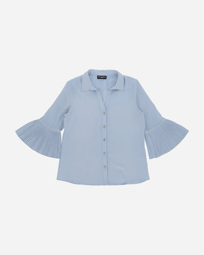 Pezze Vintage Wmns Karl Lagerfeld Shirt With Pleated Arms Grey Shirts Longsleeve Shirt 0272412 1