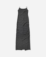 Priscavera Wmns Square Neck Maxi Dress Metallic Stripes Dresses Dress Mid 003169-205 MTS