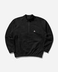 ROA Heavy Half Zip Black Sweatshirts Crewneck RBMW0334FA241 BLK0001