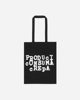 Slam Jam Produci Consuma Crepa Tote Bag Black Bags and Backpacks Tote Bags BBUW201FA01 BLK0001