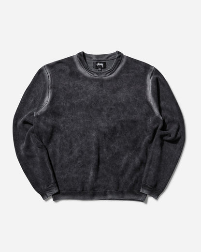 Stüssy Faded Cotton Crew Black Sweatshirts Crewneck 117239 0001