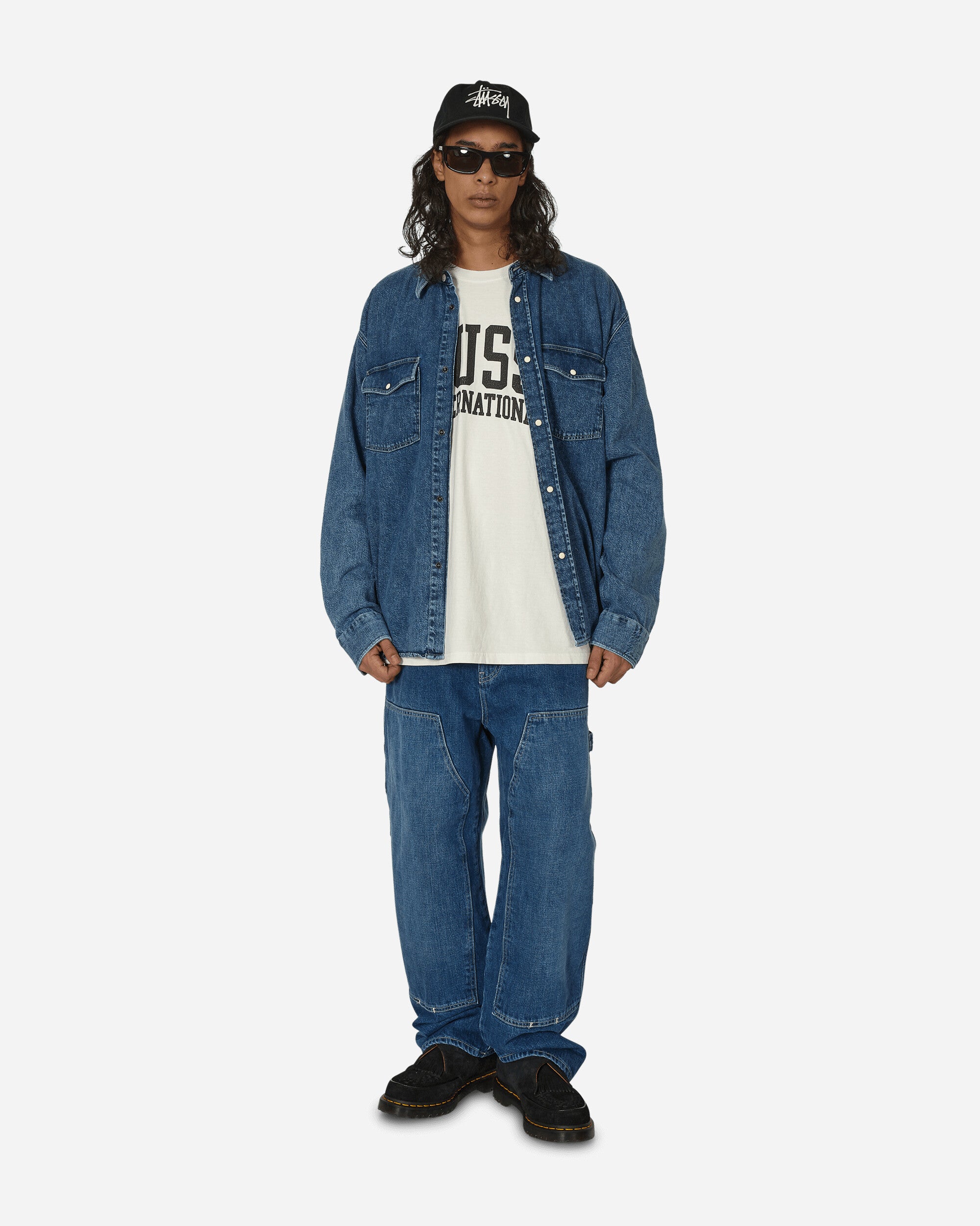 Stüssy Work Pant Denim Washed Blue Pants Denim 116482 0951