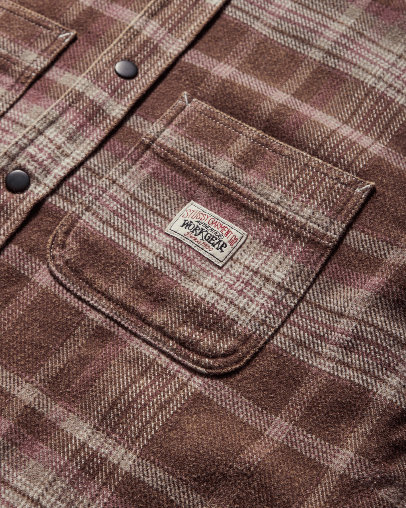 Stüssy Heavy Washed Plaid Shirt Brown Shirts Longsleeve Shirt 1110339 1001