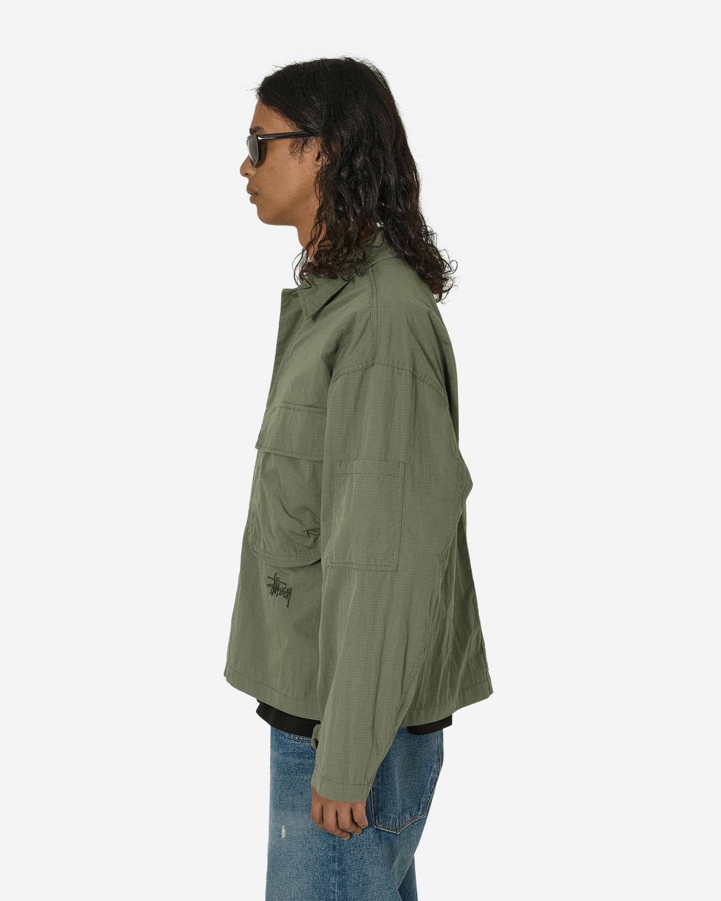 Stüssy Military Ls Overshirt Olive Shirts Overshirt 1110321SJ 0403