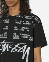 Stüssy Locations Pig. Dyed Tee Black T-Shirts Shortsleeve 1905004SJ 0001