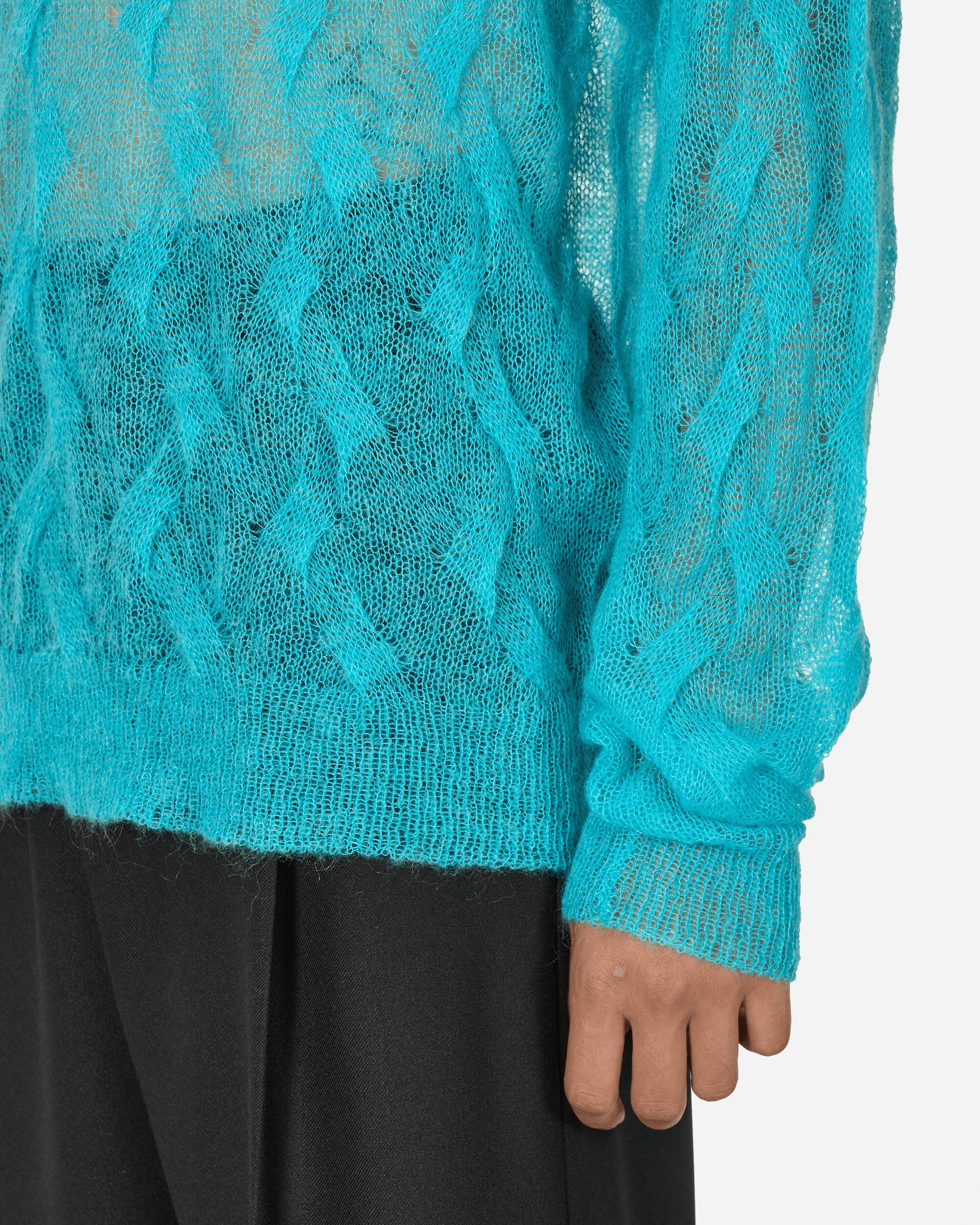 Stüssy Loose Knit Cross Cabl Cyan Knitwears Sweaters 117241 637