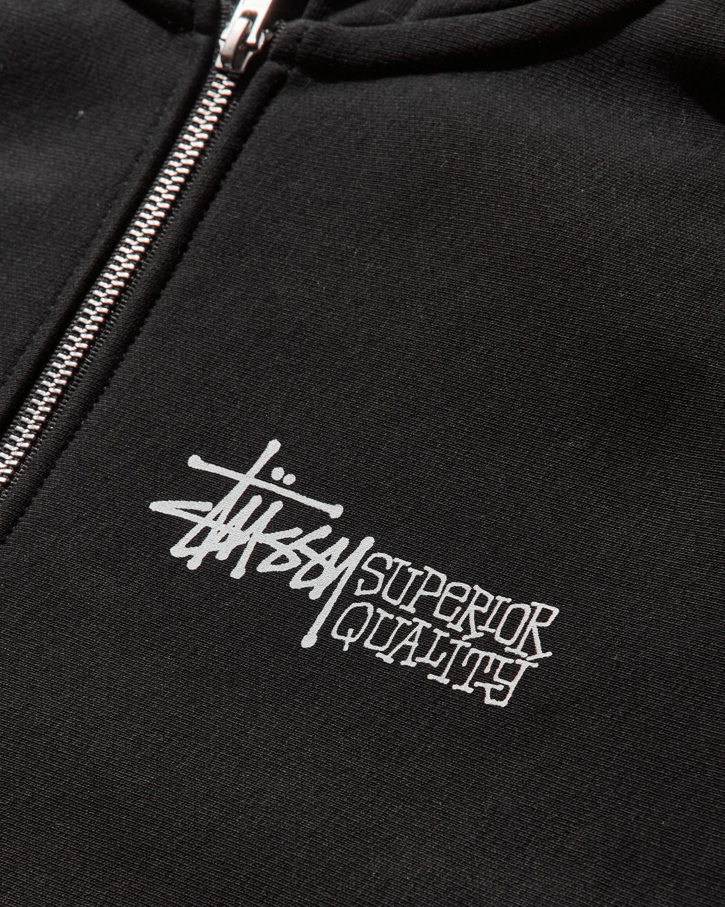 Stüssy Superior Quality Zip Hood Black Sweatshirts Zip-Ups 1975058SJ 0001