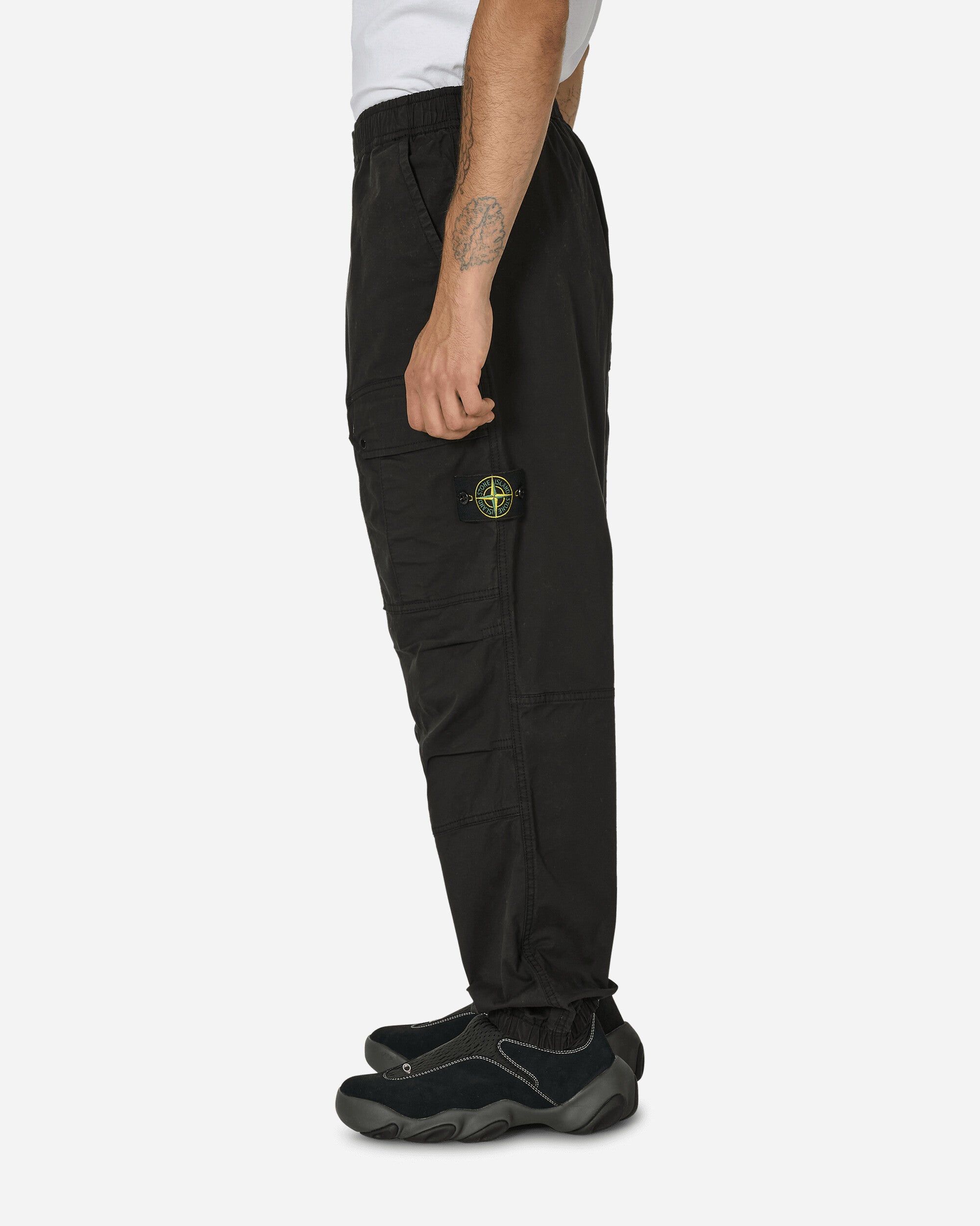 Stone Island Cuffed Loose Cargo Pants Black Pants Cargo 811532910 V0029