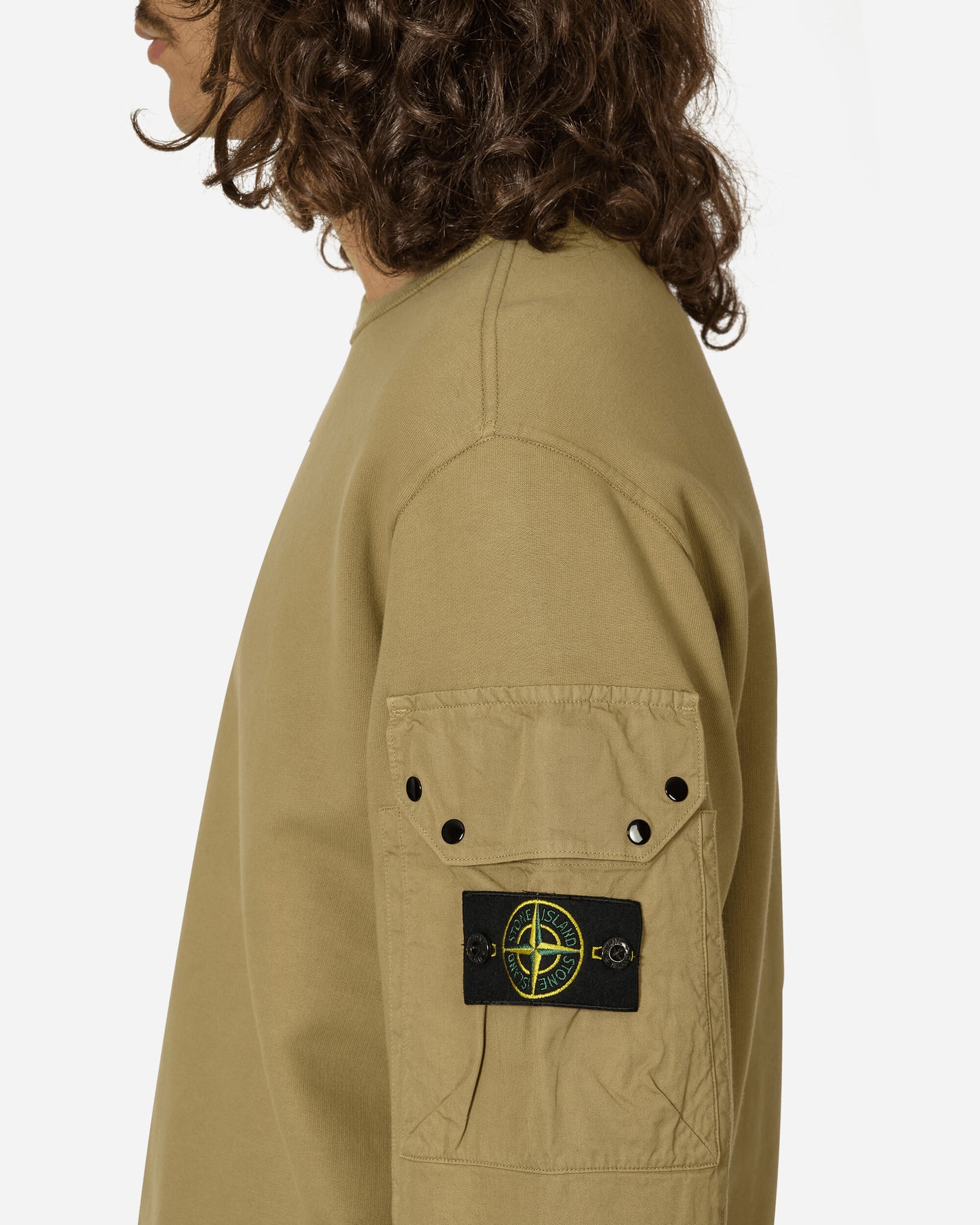 Stone Island Arm Pocket Sweatshirt Biscuit Sweatshirts Crewneck 811563920 V0094