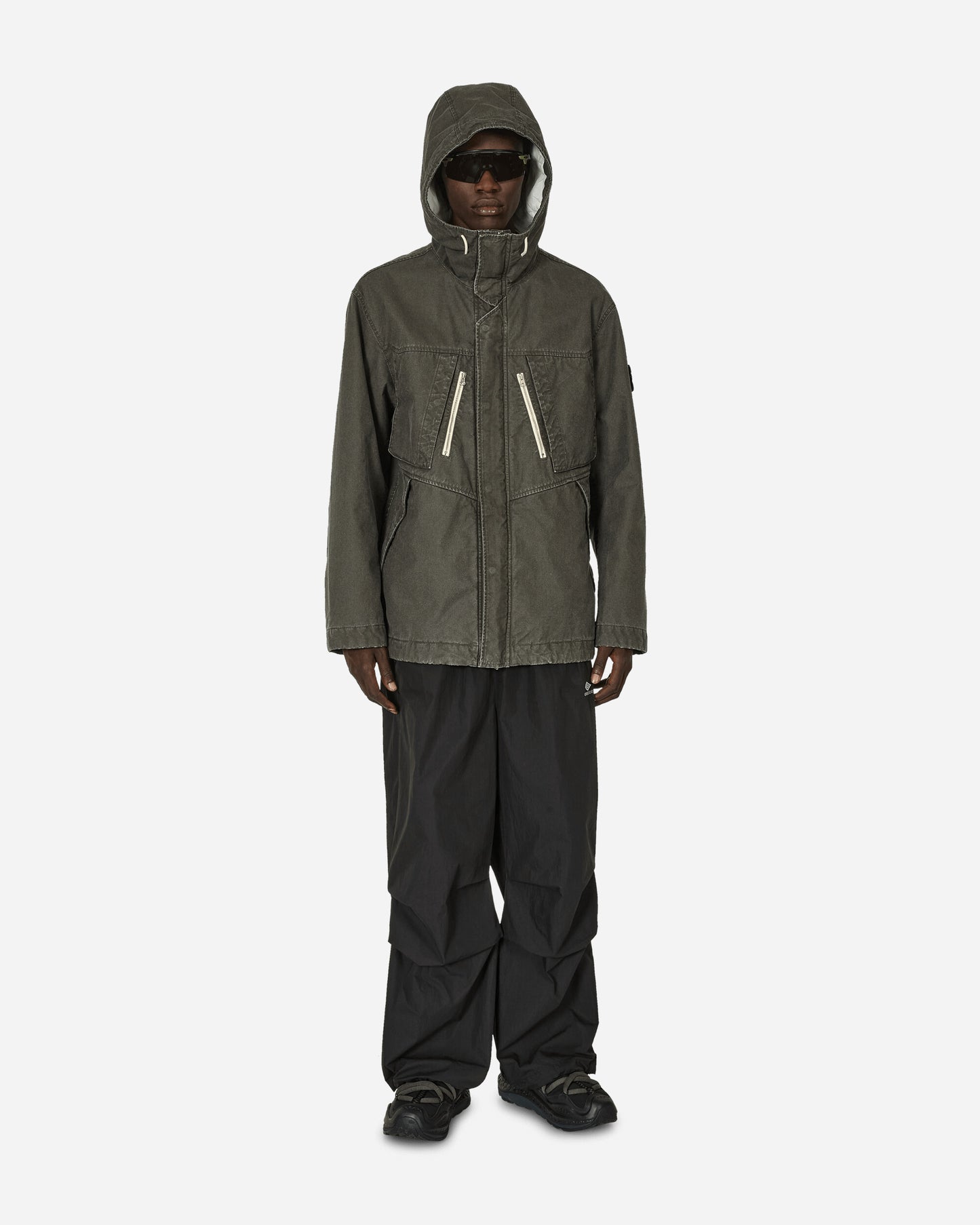 Stone Island Closed Loop Hooded Parka Lead Grey Coats and Jackets Parka Jackets 8115459T1 V0062