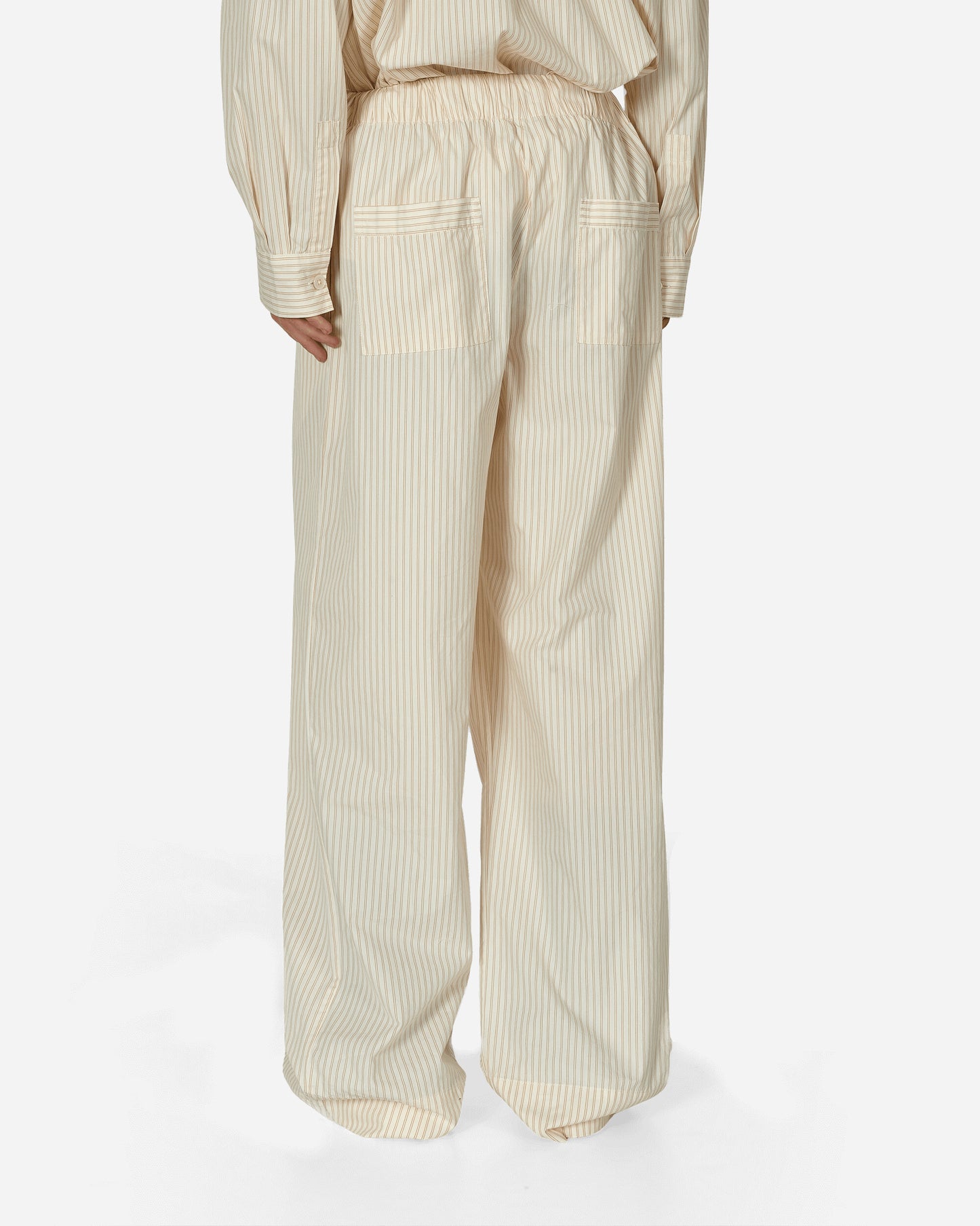 Tekla Pants W/ Pleat Wheat Stripes Underwear Pajamas SWP WHS