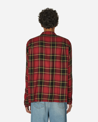 Undercover Checkered Shirt Red Check Shirts Longsleeve Shirt UP1D4401-1 1