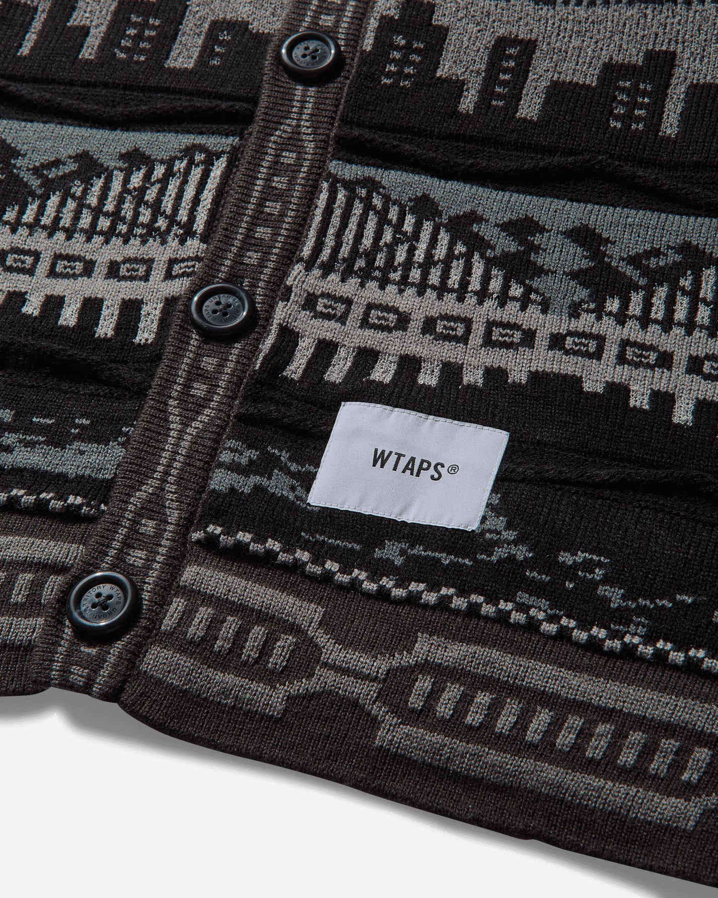 WTAPS Knit 07 Black Knitwears Cardigans 242MADT-KNM07 001