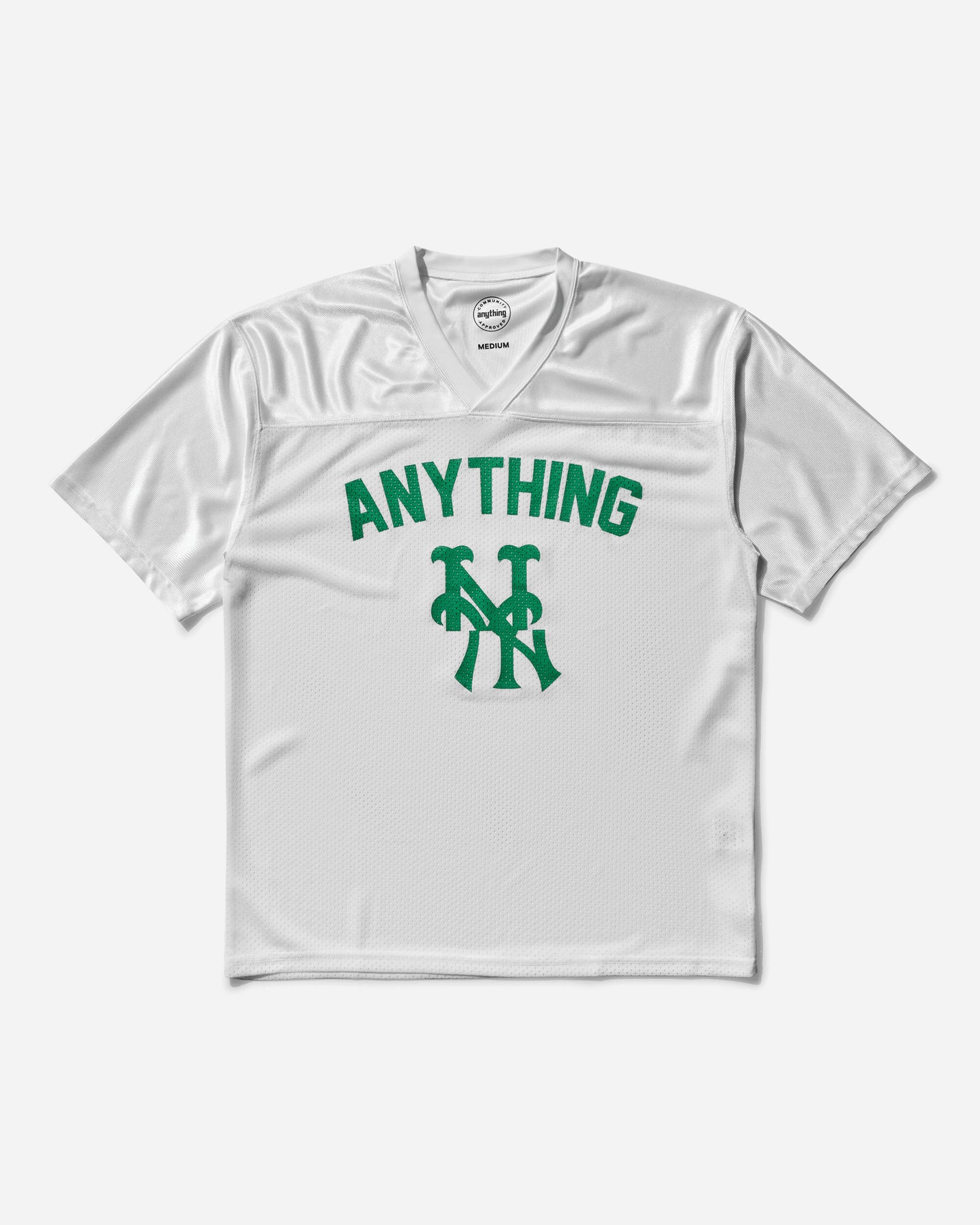 aNYthing Subway Series Football Jersey White T-Shirts Shortsleeve ANY-011 WHITE