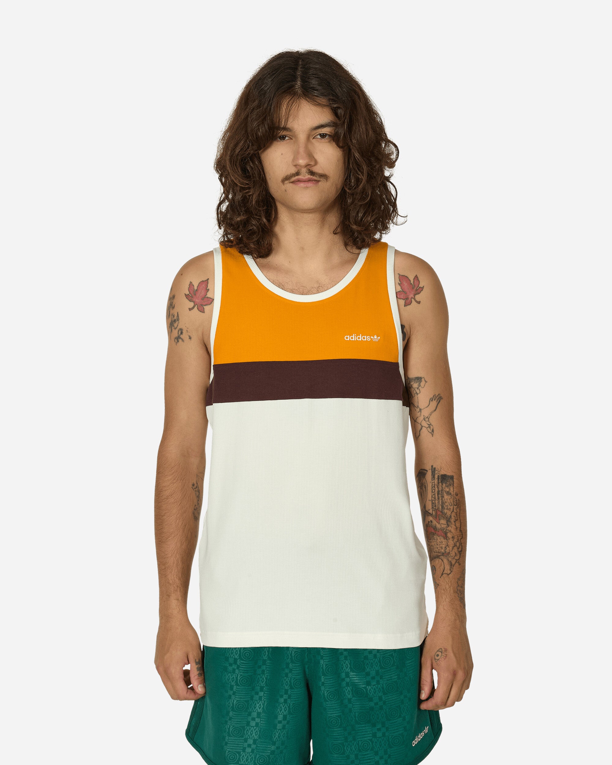 adidas 80S Rib Tank Off White T-Shirts Top JC6526