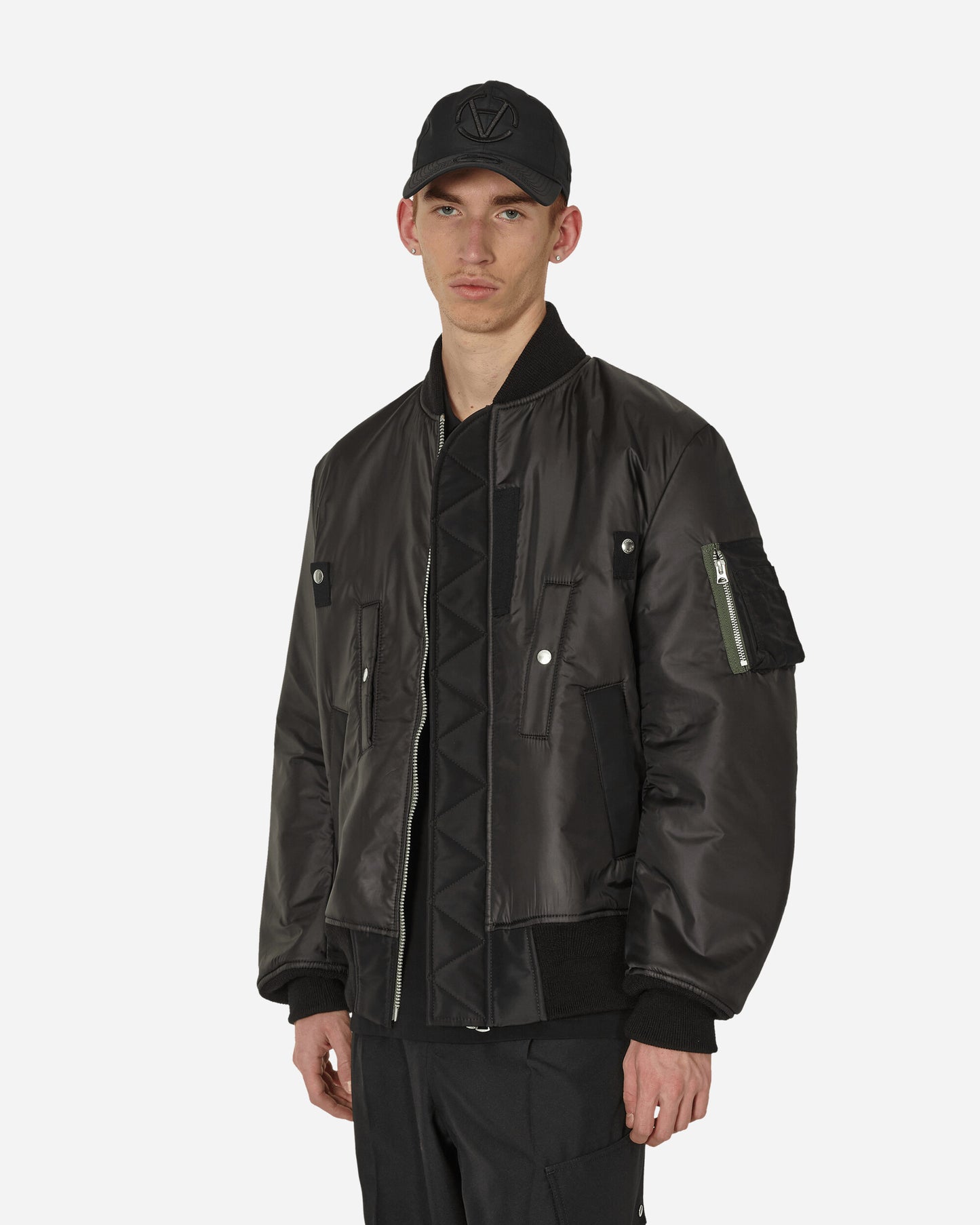 sacai Nylon Twill Blouson Black Coats and Jackets Bomber Jackets 24-03321M 001