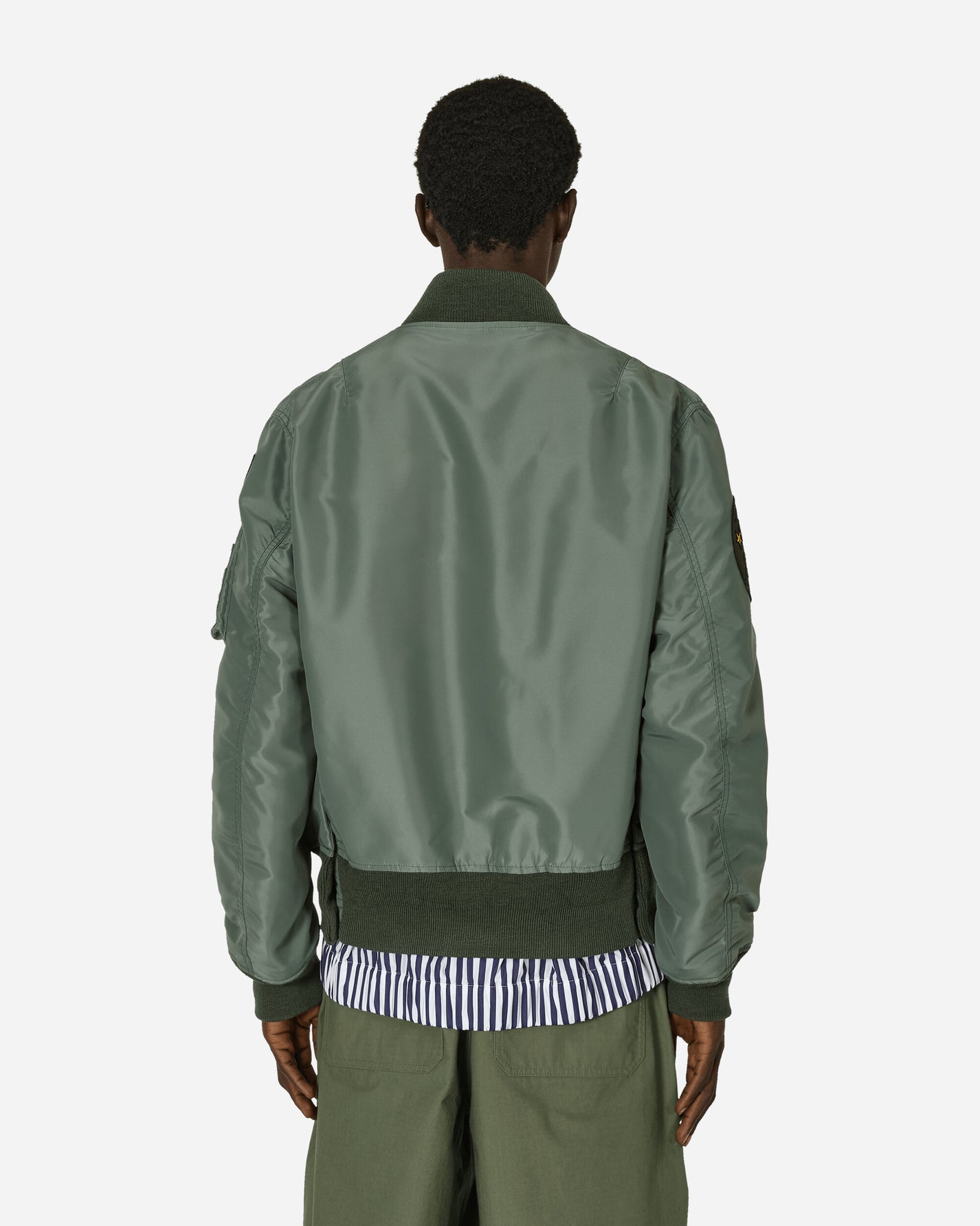 sacai Sacai Gonz Nylon Twill Blouson Khaki Coats and Jackets Bomber Jackets 24-03524M 840