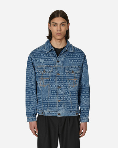 Ahluwalia Kampala Denim Jacket Light Indigo Coats and Jackets Denim Jackets M-AHLU-DE001-SS23-FA6  LI