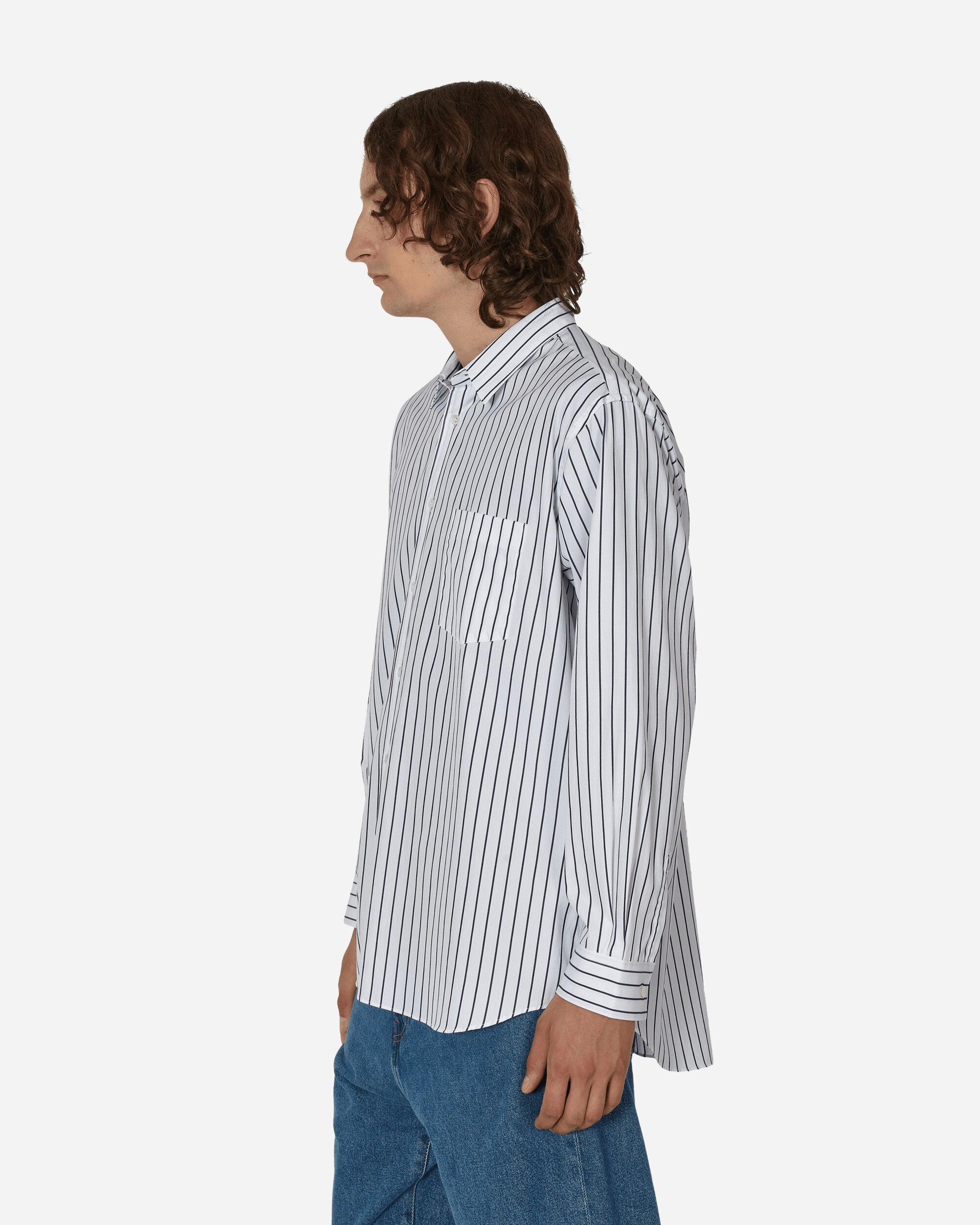 Comme Des Garçons Shirt Mens Shirt Woven Stripe Shirts Longsleeve Shirt FZ-B115-PER  119