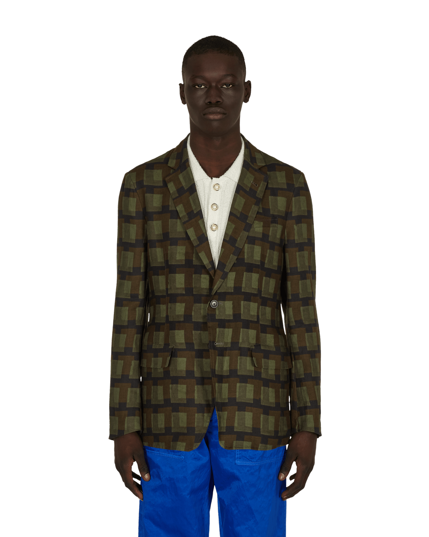 Dries Van Noten Boxing 2080 M.W. Khaki Coats and Jackets Blazers 211-20425-2080 606