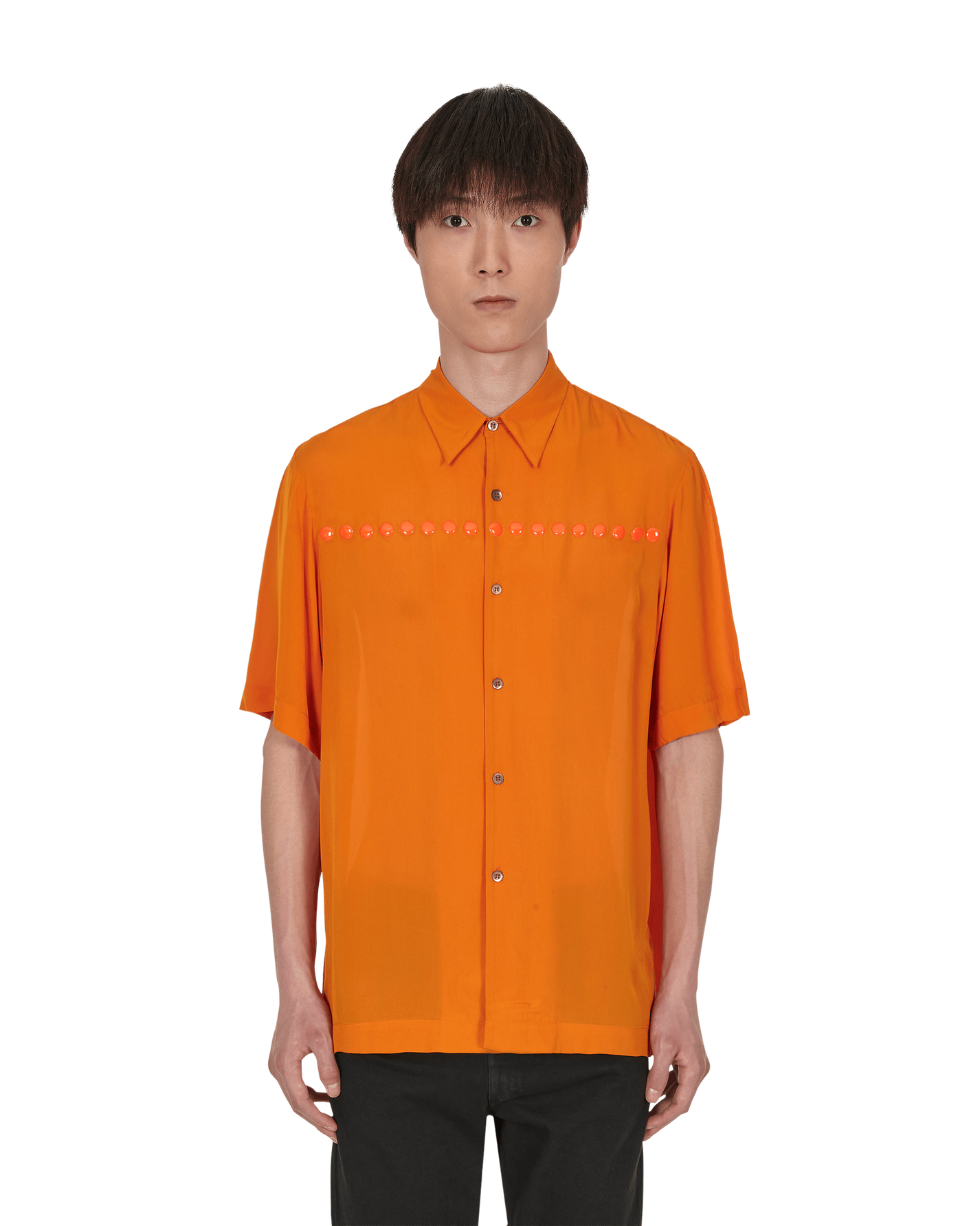 Dries Van Noten Clasen Emb 4122 Orange  Shirts Longsleeve 020739-4122 353