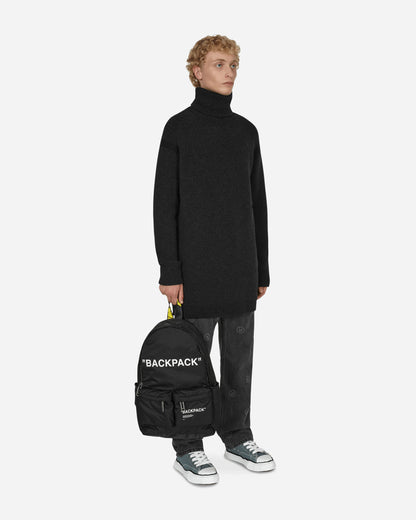 Off-White Micro Boucle Knit Turtleneck Black Black Knitwears Sweaters OMHF039F22KNI001 1010